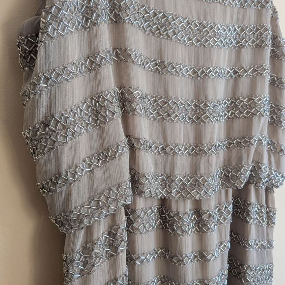 5/48 Gray Patterned Mini Dress - Picture 3 of 3